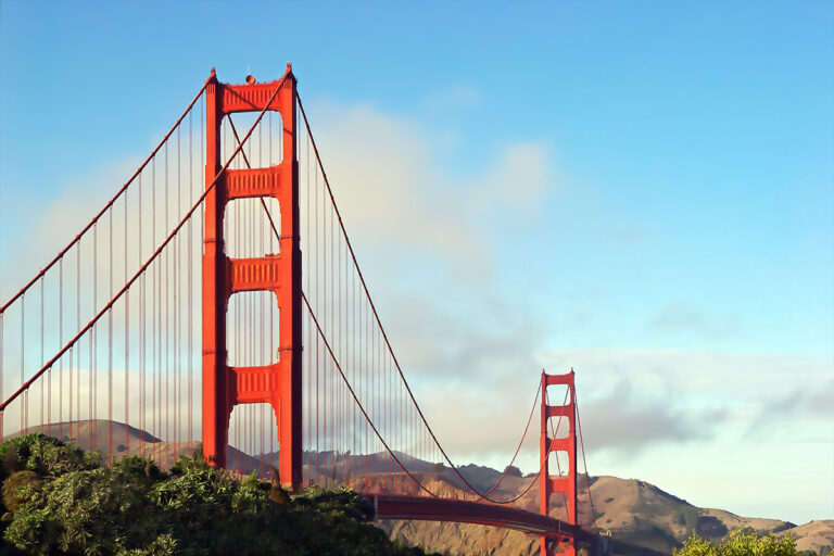 Golden Gate Bridge Vintage Postcard